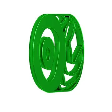 Green Tree rings icon isolated on transparent background. Wooden cross sectio Stockillustratie