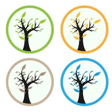 Green tree root Illustrazione stock