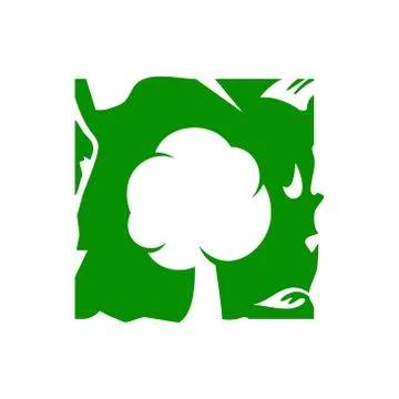 Green tree sign Stock Illustration