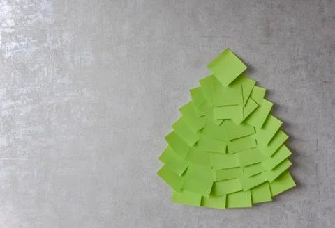 Green tree template on the golden background simulating ice pattern on the gl Stock Photos