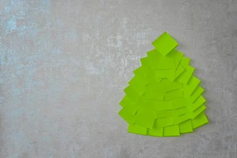 Green tree template on the golden background simulating ice pattern on the gl Stock Photos