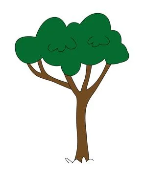 Green tree on a white background Stock Illustration