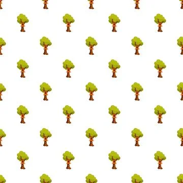 Green treehouse pattern for childhood design Stockillustratie