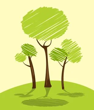Green trees Background with green trees, cartoon sketch Copyright: xZoonar... Stock Photos