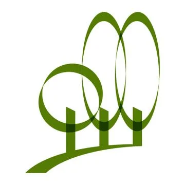 Green trees Stock Illustration