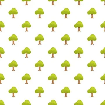 Green trees repeating pattern seamless forest background Stockillustratie
