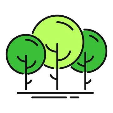 Green trees representing nature, forest, and ecology concepts Ilustración de archivo