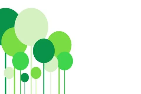 Green trees vector with empty space to write - ecology concept Stock Illustration