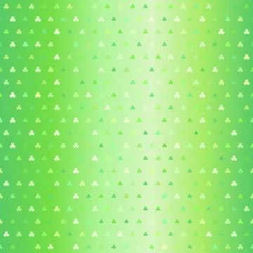 Green trefoil pattern. Seamless vector background Stock Illustration