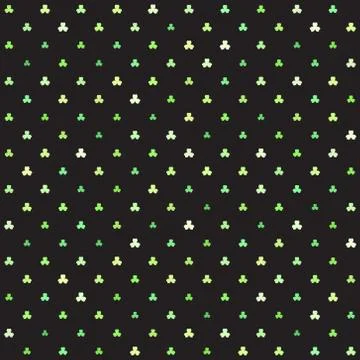 Green trefoil pattern. Seamless vector background Illustrazione stock