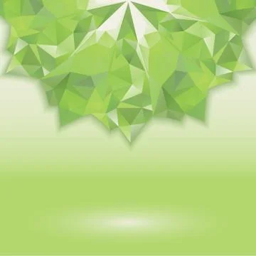 Green triangle crystal horizontal Stock Illustration