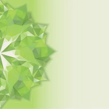 Green triangle crystal vertical Stock Illustration