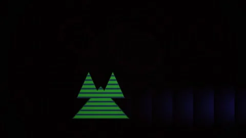 Green triangle graphic on black background. 動画素材 337477901