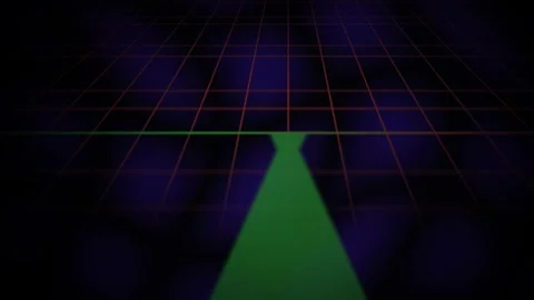 Green triangle with grid lines on dark background. 動画素材 337478035