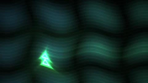 Green triangle shapes on dark background. 動画素材 337478381