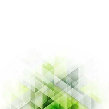 Green triangles design. Abstract vector background with geometric pattern. 库存插图