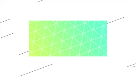 Green triangles pattern with lines on white gradient Video stock 232834093