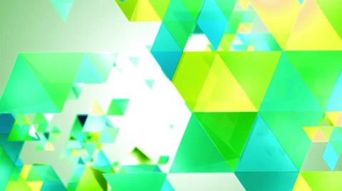 Green Triangles Tunnel Loop Stock Footage 38210892