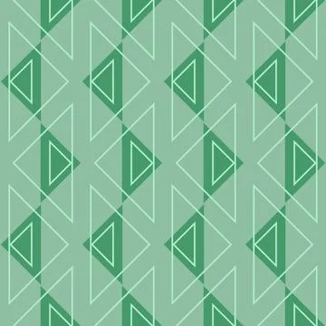 Green triangular background seamless pattern for wrapping paper Stock Illustration