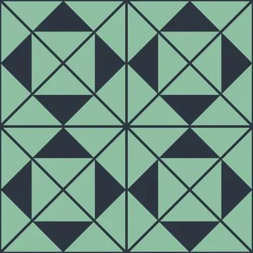 Green triangular background seamless pattern for wrapping paper and design Illustrazione stock