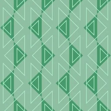 Green triangular background seamless pattern for wrapping paper Stock Illustration