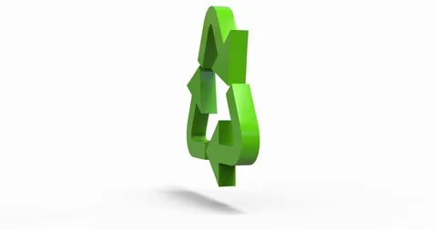 Green Triangular Eco Recycle Icon Stock Footage 126923969