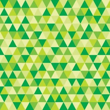 Green Triangular Mosaic Abstract Seamless Pattern Stock Illustration