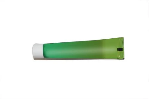 Green tube of toothpaste Stock Photos
