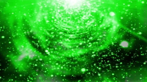 Green tunnel particle loop animation Stock Footage 145895379