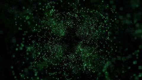 Green tunnel particles abstract background Video stock 194743014