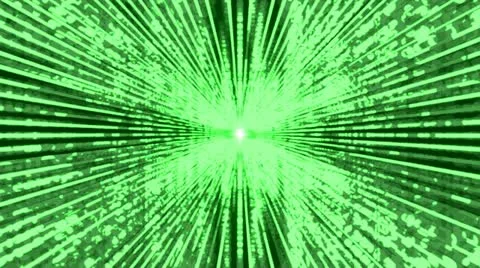 Green Tunnel streaks Stock Footage 12393777