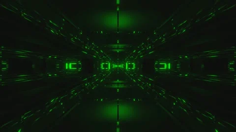 Green tunnel video vj loop seamless looping screensaver for visual enjoymen.. Stock Footage 319415501