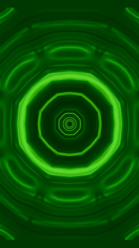 Green tunnel visual effect seamless video loop for vj sets and screensavers Stock Footage 321564559