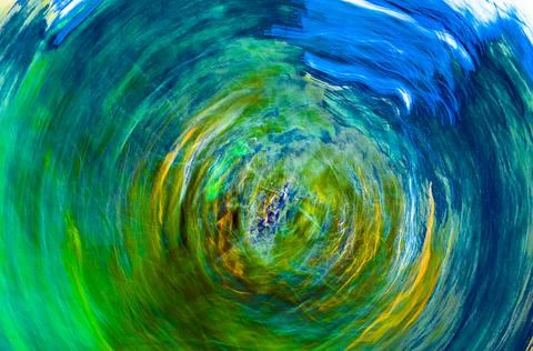 Green tunnel vortex Stock Photos
