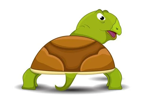 Green turtle character Stock Illustration