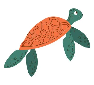 Green turtle design Illustrazione stock