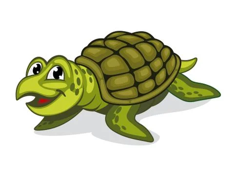 Green turtle reptile Stock Illustration