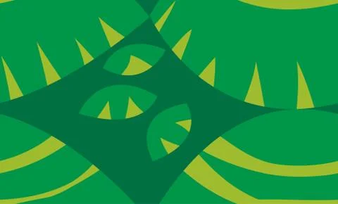 Green Turtle Shell Shapes Illustrazione stock