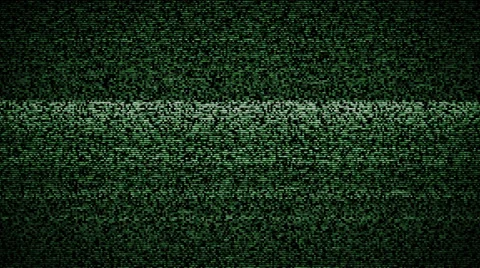 Green TV Noise Stock Footage 31973783