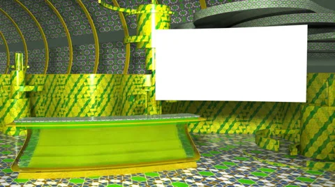 Green TV studio Stock Footage 29425113