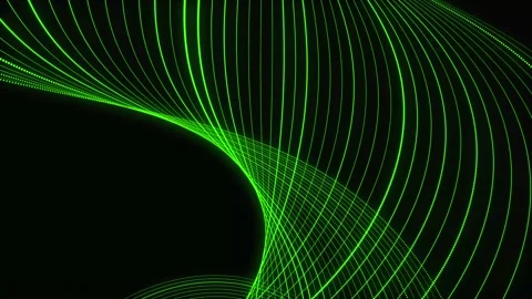 Green twist data connection wave. Abstract technology stream background. Di.. Stock Footage 229373295