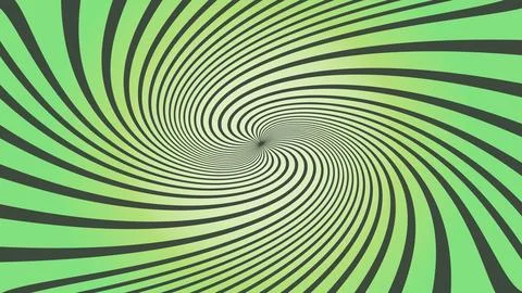 Green twisting hypnotic spiral pattern with optical illusion effect Illustrazione stock