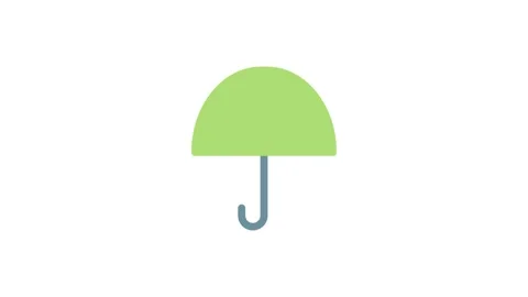 A green umbrella against a solid black background, highlighting its vibrant.. 스톡 동영상 332905276