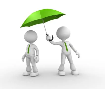Green umbrella Stock Illustration