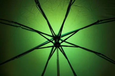 Green umbrella Stock Photos
