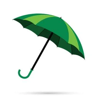 Green umbrellas Stock Illustration