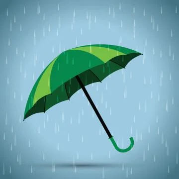 Green umbrellas Stock Illustration