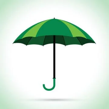 Green umbrellas Stock Illustration