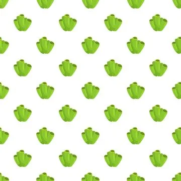 Green underwater coral reef seamless pattern background Stock Illustration