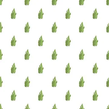 Green underwater seaweed pattern seamless background design Stock Illustration